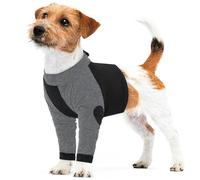 Lelepet Dog Recovery Shirt, Dog Front Leg Suit After Surgery, Black M