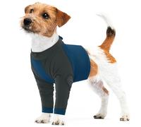 LeLePet Dog Recovery Sleeve, Medium Dog Front Leg Suit After Surgery, Breathable Surgical Recovery Suit to Prevent Licking & Scratching, Navy Blue M