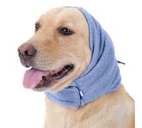 Lelepet Dog Snood Ear Muffs Noise Protection, Quiet Ears for Dogs, Dog Ear Cover for Anxiety Relief, Pet Calming Hood Head Wrap for Fireworks Thunder Grooming, Blue M