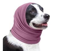 Lelepet Dog Snood Ear Protector, Dog Ear Cover for Anxiety Relief, Calming Hood Snood for Dogs, Quiet Ears for Dogs, Pet Earmuffs Hat Headband, Pet Head Wrap for Grooming Reducing Noise, Purple L