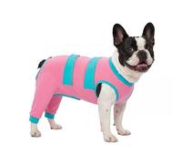 Lelepet Dog Surgical Suit, Post Op Wound Protector Suit Medium Dogs, Pink M
