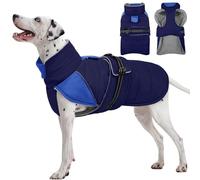 Lelepet Dog Winter Coat, Waterproof Warm Puppy Jacket, Navy Blue XL