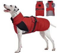 Lelepet Dog Winter Coat, Waterproof Warm Puppy Jacket, Red L