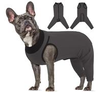 Lelepet Medium Dog Recovery Suit Rear Legs, Elastic Dog Surgery Recovery Onesie Prevent Licking, Cone Collar Alternative for Male Female Dogs Surgery, Hind Leg Sleeve Medical Vest, Grey M
