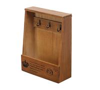 Lelestar Wooden Vintage Key Cabinet - SHABBY CHIC Wall Mounted Letter Rack with Hooks and Boxes - Decorative