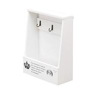 Lelestar Wooden Vintage Key Holder for SHABBY CHIC Wall Mounted Letter Rack with Key Hooks, Storage Box, Cabinet - White