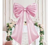lelewangluo Large Bow Decor, Giant Bow Decoration Satin Ribbon Room Decor Accessories, Hanging Wall Decor for Wedding Christmas Birthday Baby Shower Party Supplies (Dark pink)