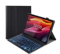 leleyo Case with Keyboard Backlit for Lenovo Tab K11 Plus 11.45 inch Folio Case with Removable Wireless Bluetooth Keyboard Backlight for Tab K11 Plus 11.45" 2024, Black