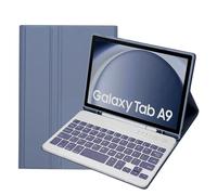 leleyo Keyboard Case for Samsung Galaxy Tab A9 Tablet, Smart Cover Magnetic with Removable Wireless Bluetooth Keyboard for Samsung Galaxy Tab A9 8.7", Purple