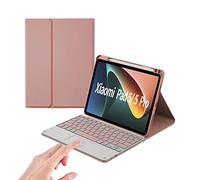 leleyo Keyboard Case for Xiaomi Mi Pad 5/5 Pro Keyboard Trackpad, Backlit, Wireless, Removable, Magnetic for QWERTY (Pink)