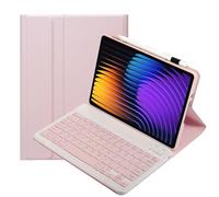 leleyo Keyboard Cover for Xiaomi Pad 7/7 Pro 11.2 Inch Case with QWERTY Keyboard, Removable Magnetic Wireless Keyboard Case for Mi Pad 7 / 7Pro (Pink)