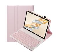 leleyo Tablet Keyboard Case for Honor Pad X9a 11.5 inch Smart Cover Magnetic with Removable Wireless Bluetooth Keyboard QWERTY, Pink