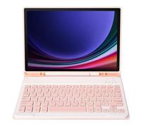 leleyo Tablet Keyboard Case for Samsung Galaxy Tab S9/S9 FE 11 inch Smart Cover Magnetic with Removable Wireless Bluetooth Keyboard for Samsung Galaxy Tab S9/S9 FE, Pink