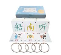 LELEYU Hieroglyphic Pictograph Symbols Chinese Learning Color Flash Memory Cards Mandarin Simplified Edition,252 Characters with Pinyin and Stroke Illustrations, First Volumn