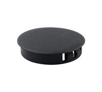 Leliafleury 100 PCS Plastic Hole Plugs 20mm Round Button Plugs Snap on Type Screw Caps Black Screw Hole Covers for Kitchen Cabinet Furniture