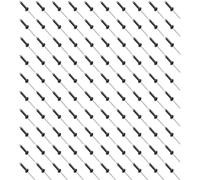 Leliafleury 100Pcs Flange Blind Rivets M4 x 20mm Aluminium Blinds Rivets Open End Rivet Pop Rivets for Metal Wood Plastic, Black