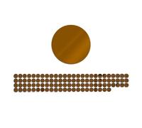 Leliafleury 100Pcs Self Adhesive Acrylic Mirror 2.5cm Mini Round Mirror Tiles for Bedroom Living Room Wall Decor, Brown