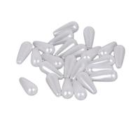 Leliafleury 100Pcs Water Drop Imitation Pearl Beads ABS Teardrop Faux Pearl Beads for Beading DIY Crafts, White, 6x14mm