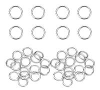 Leliafleury 10mm Open Jump Rings Metal Jump Rings Connector Rings for DIY Craft Making (Silver)