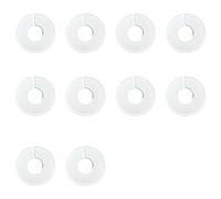 Leliafleury 10Pcs Clothing Rack Size Dividers Round Closet Dividers Plastic Hanger Tags for Sorting Clothing Size (White)