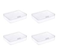 Leliafleury 10x7x2.4cm Transparent Plastic Organizer, 5Pcs Empty Mini Rectangular Storage Containers Clear Plastic Storage Boxes with Lids for Small Items