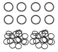 Leliafleury 12mm Open Jump Rings Metal Jump Rings Connector Rings for DIY Craft Making (Gun Black)