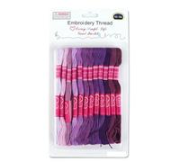 Leliafleury 12Pcs Gradient Purple Embroidery Threads Cross Stitch Threads Polyester Embroidery Floss for DIY Knitting Sewing Projects