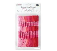 Leliafleury 12Pcs Gradient Red Embroidery Threads Cross Stitch Threads Polyester Embroidery Floss for DIY Knitting Sewing Projects