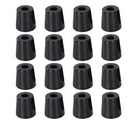 Leliafleury 16 Pcs Rubber Feet Pads Black Rubber Furniture Feet Non Slip Tapered Bumper Pads for Cabinet Tables Chairs Couches Chopping Boards (29 x 21 x 20mm)