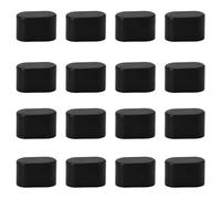 Leliafleury 16Pcs Rubber Leg Tips 20mm x 40mm Black Chair Leg Covers Oval Rubber Furniture Feet Replacement Tips for Tables Chairs Desks