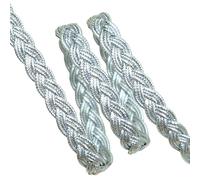 Leliafleury 18mx1.1cm Polyester Lace Ribbon Metallic Gimp Braid Trim Decorative Fabric Ribbon for DIY Crafts Sewing, Silver