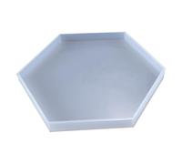Leliafleury 1Pcs Hexagon Tray Resin Mold Silicone Coaster Mould Silicone Resin Mold for DIY Crafts Cups Mats Tray, 150mm