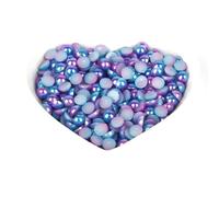 Leliafleury 200Pcs Half Round Imitation Pearl Bead 6mm ABS Flatback Pearl Beads for DIY Crafts Embellishment, Colorful