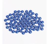 Leliafleury 200Pcs Half Round Imitation Pearl Bead 8mm ABS Flatback Pearl Beads for DIY Crafts Embellishment, Dark Blue