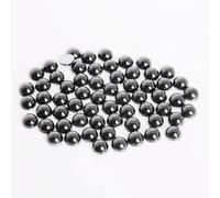 Leliafleury 200Pcs Half Round Imitation Pearl Bead 8mm ABS Flatback Pearl Beads for DIY Crafts Embellishment, Black