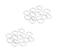 Leliafleury 200Pcs Round Key Rings 10mm Metal Split Rings Key Ring Hoops for DIY Crafts Jewelry Making (Silver)