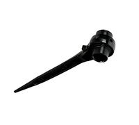 Leliafleury 22mm x 24mm Ratchet Podger Spanner, Scaffold Spanner, 12 Point Socket Steel Erect Spanner, Black Wrench Tool for Machine Maintenance, Car Repairs