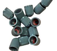 Leliafleury 24Pcs Tyre Valve Caps Plastic Dust Caps Universal Car Tire Stem Dust Covers with O Seal Ring for SUV, Motorbike, Trucks, Bike, Bicycle (Grey)