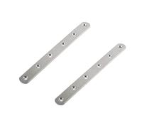Leliafleury 2Pcs Straight Brackets Stainless Steel Flat Joining Plates Mending Plates Connecting Plates Flat Metal Brackets for Repair Fixing Wood Furniture, 197 x 20mm