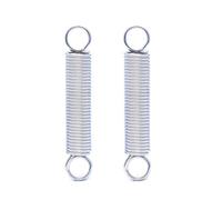 Leliafleury 2Pcs Tension Spring Stainless Steel Extension Spring for Home Machinery Industrial, 0.8mm Wire Diameter, 8mm OD, 110mm Free Length