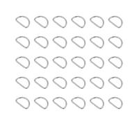 Leliafleury 30PCS 25mm Metal D Rings Non-Welded Loop Buckles Metal D-Shape Buckles Multi-Purpose D Rings Fasteners for Handbag Backpack Strap Belts Pet Collars DIY Accessories (Silver)
