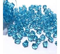 Leliafleury 30Pcs Fake Crushed Ice Cubes Artificial Acrylic Diamond Gems Plastic Filler Gems for Home Decoration Vase Filler DIY Crafts, Blue