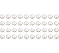 Leliafleury 40Pcs 8mm Resin Pearl Sewing Buttons Round Pearl Decoration Buttons for Clothes Sewing DIY Craft Projects