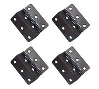 Leliafleury 4Pcs Three Fold Hinges 51x15x1MM Folding Cabinet Hinges 8-Hole Cranked Hinge for Windows Cabinets Boxes, Oil Rubbed Bronze