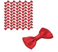 Leliafleury 50pcs Red Bow Ties Mini Polyester Ribbon Bow Ties 4 * 2.5CM Little Bows Bulk Small Bowknot For Craft/Christmas Party Decor