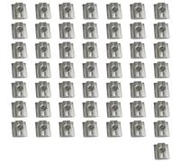 Leliafleury 50Pcs T Slot Nuts Carbon Steel Tee Nuts Sliding T Nuts for Aluminum Profile Woodworking (EU20-M4)
