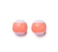 Leliafleury 50Pcs Two Tone Acrylic Round Beads 12mm Acrylic Loose Spacer Beads for Beading DIY Crafts, Orange