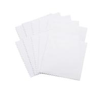 Leliafleury 50Pcs White Cleaning Cloth 8cm*8cm Double Sided Polishing Cloths Screen Cleaning Cloth for Glass Mirror Glasses
