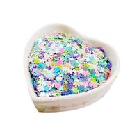 Leliafleury 5mm Mixed Colors Flower Sequins Glitter Paillettes Flat Loose Sequins for DIY Crafts Party Decoration, 20g/0.7oz