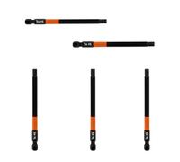 Leliafleury 5Pcs Magnetic Allen Key Drill Bit H5 Impact Hex Head Screwdriver Bit 1/4 Inch Hex Shank, 100mm Length